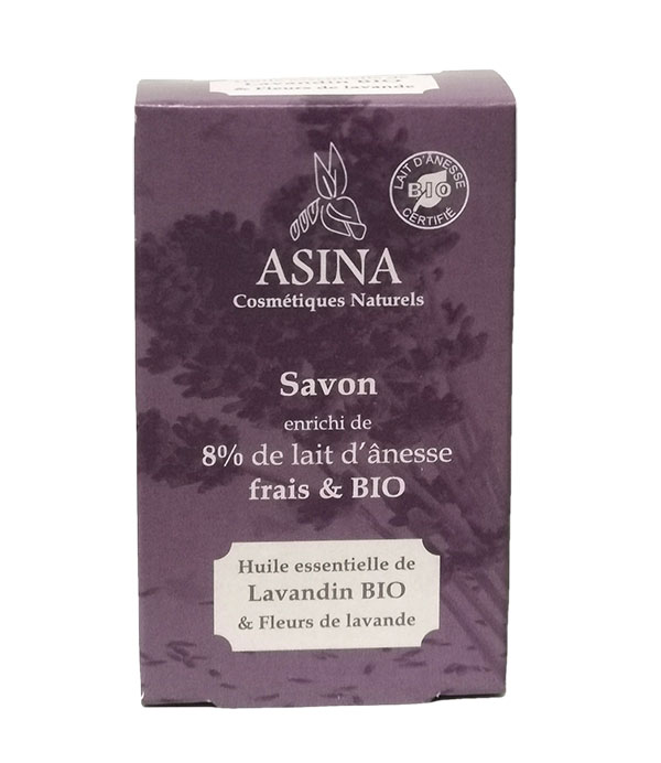asina-seife-lavendel Asinerie des garrigues / Eselsmilch und Lavandel Seife, 100gr