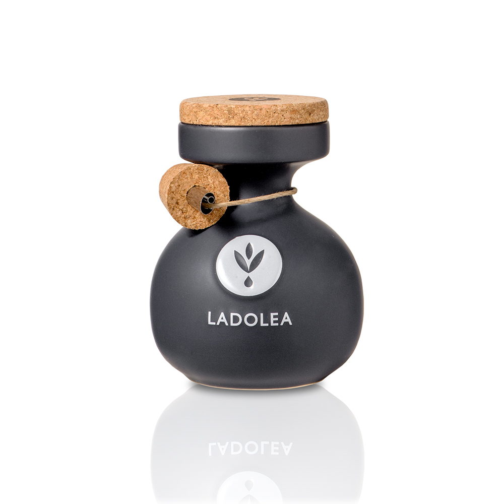 Ladolea / Olivenöl (Megaritiki), Schwarze Keramikflasche, 200ml
