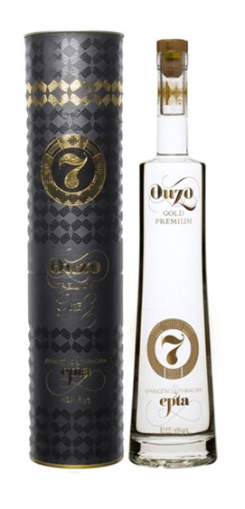 ouzo-gold-geschenk Winery of Thrace / Ouzo 7 Gold Premium, 0,2L im Geschenk Box