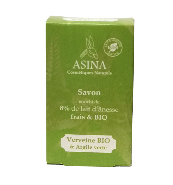 asina-seife-verveine Asinerie des garrigues / Natürliche Eselsmilch Seife mit verbene und grüner Tonerde, 100g
