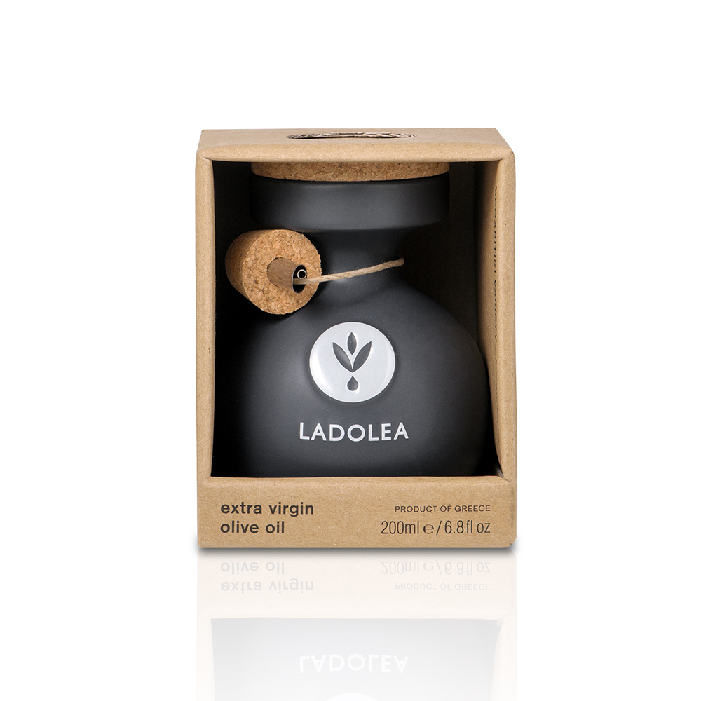 Ladolea / Olivenöl (Megaritiki), Schwarze Keramikflasche, 200ml